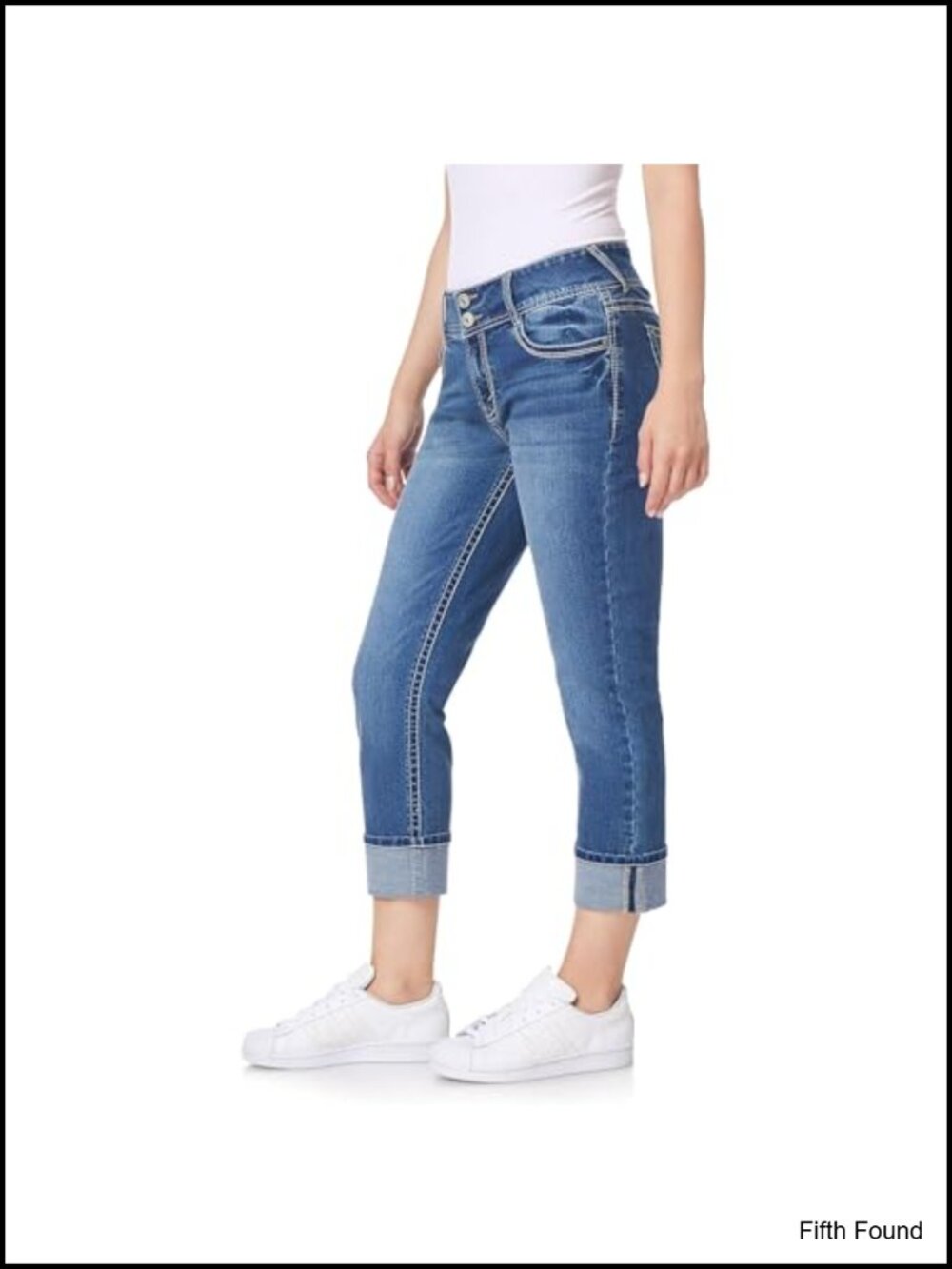 Curvy Cropped Mid Rise Insta Stretch Skinny Jeans